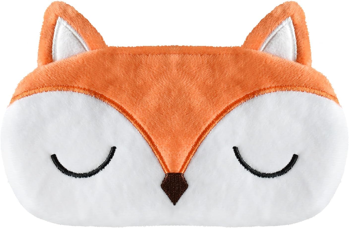 Christmas Reindeer Sleep Mask Cute Antler Eye Masks Sleeping Soft Plush Cartoon Blindfold Funny Animal Eye Cover Xmas Presents for Women Men (Xmas Reindeer,Brown)