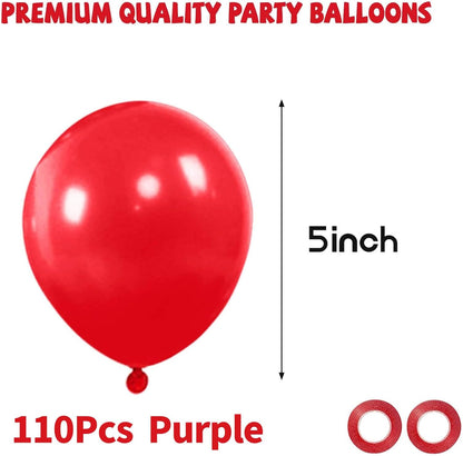 110pcs Black Balloon 12 inch, Black Latex Balloons for Birthday Party Baby Shower Wedding(with 2 Ribbons). - Colors A