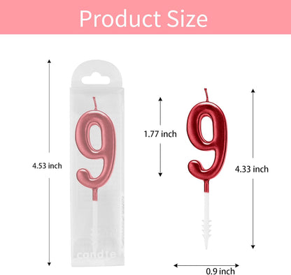Beanlieve 10-Pieces Numeral Birthday Candles - Cake Numeral Candles Number 0-9 Glitter Cake Topper Decoration for Birthday,Wedding Anniversary,Party Celebration (Colourful)