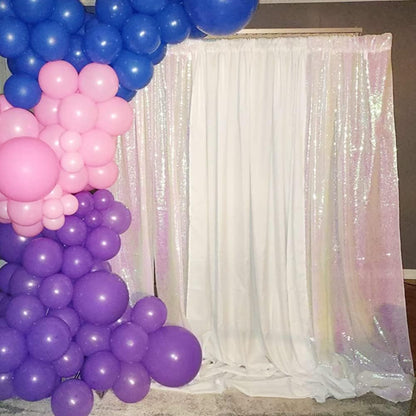 Poise3EHome Black Sequin Backdrop Curtains, 2 Panels 2FTx8FT Glitter Photo Booth Backdrop for Halloween Birthday Bachelorette Wednesday Twilight Party Decorations