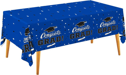 Gatherfun Graduation Party Decorations, Gongrats Grad Tablecover for Graduation Party Supplies, 3 pcs Green Table Cloths, 54"x108"
