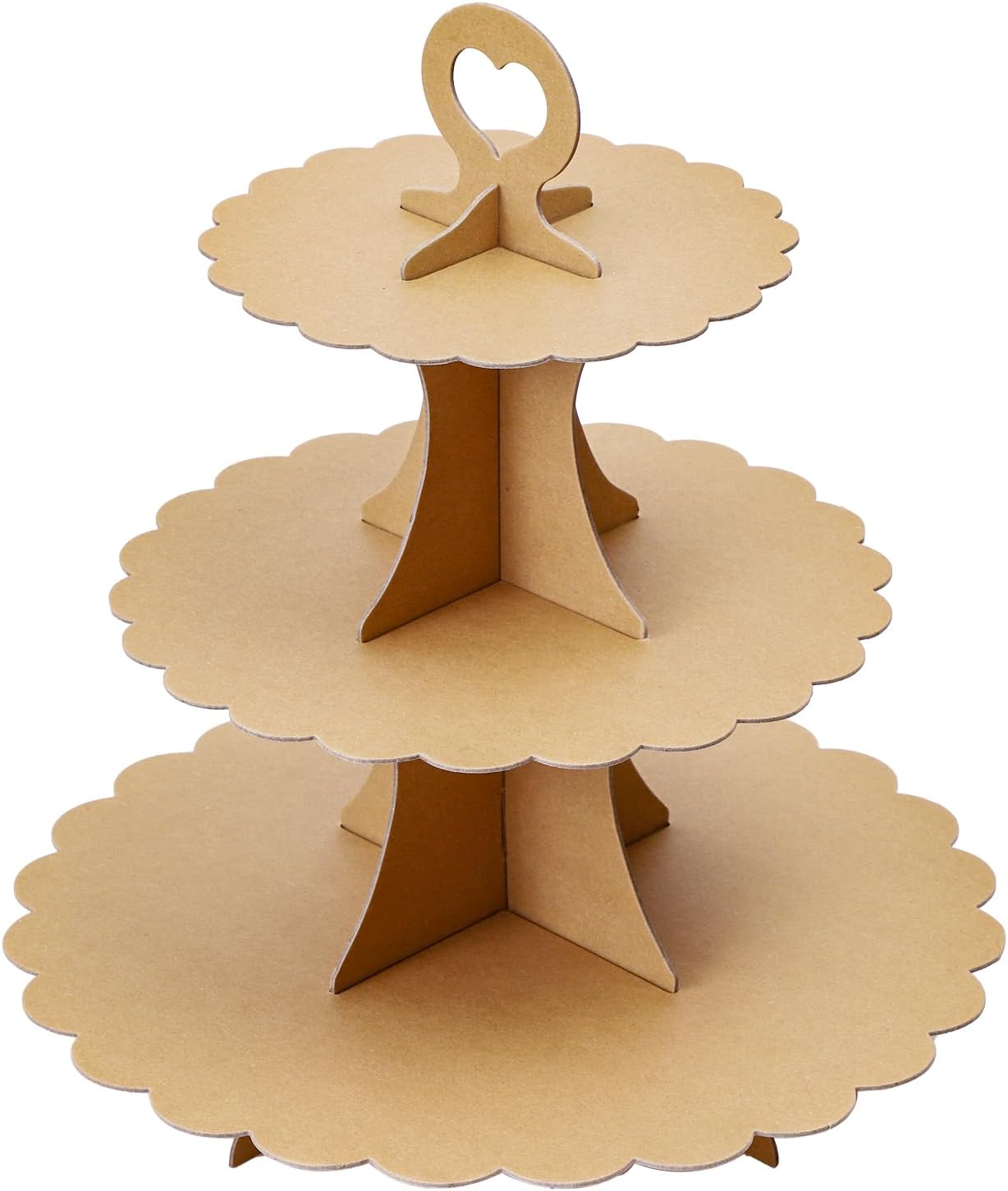 Soleebee 3-Tier Cupcake Stand, Cardboard Cupcake Tower, Dessert Cup Cake Stand Tower for Birthday Wedding Party Decoration, Cupcake Tier Stand 1 Set (Black)