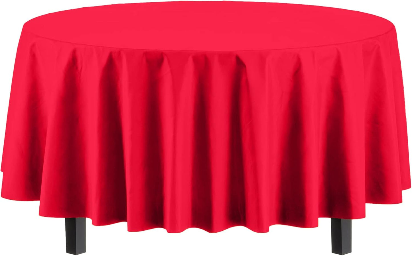 12-Pack Premium Plastic Tablecloth 54in. x 108in. Rectangle Table Cover - Dark Blue - Colors B