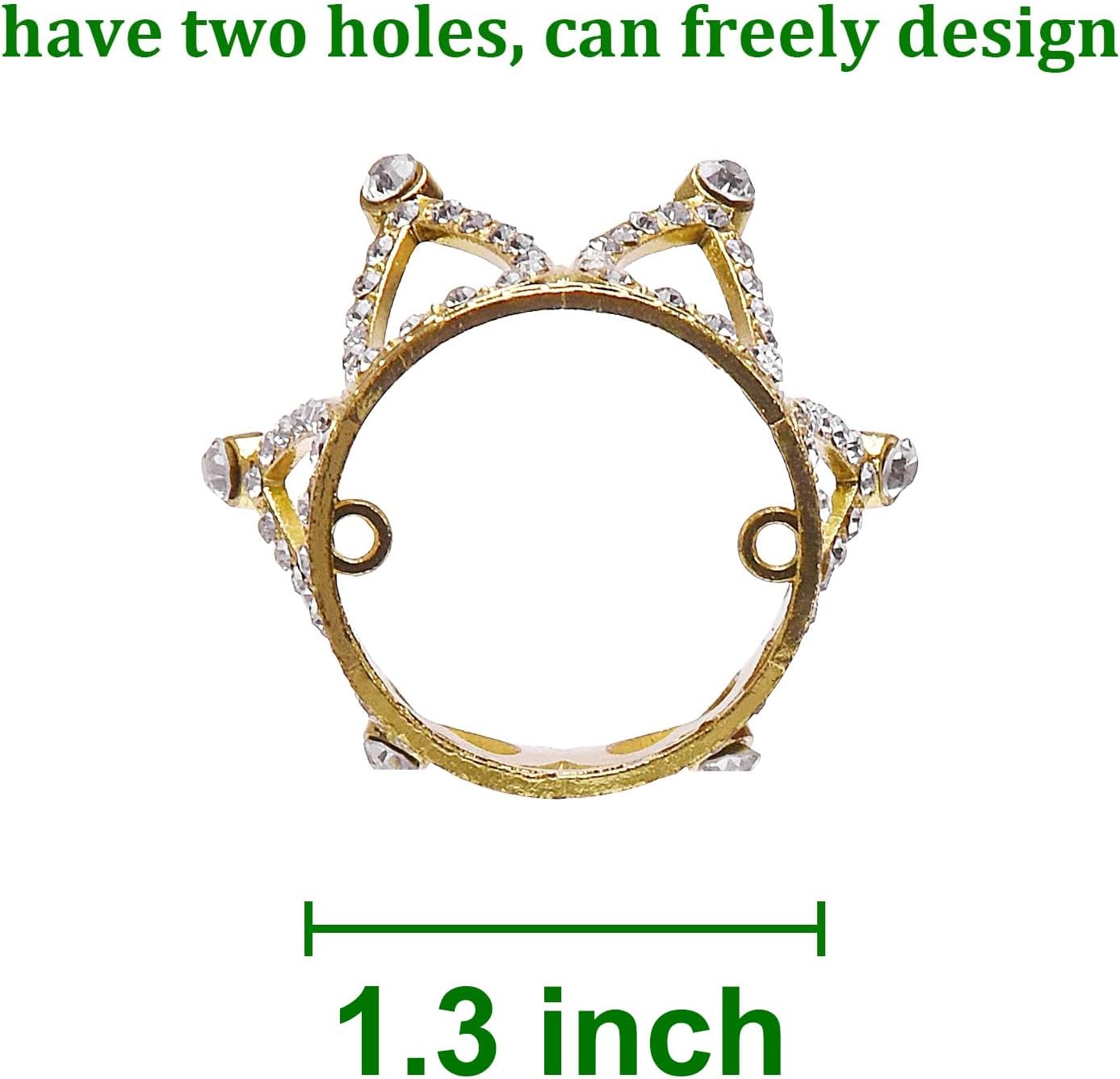 2Pcs Mini Infant Crown Baby Princess Tiara Cake Topper Crystal Rhinestone Small Gold Cupcake Crown for Newborn Photo Prop Royal Prince Themed Birthday Wedding Christmas Party Decorations