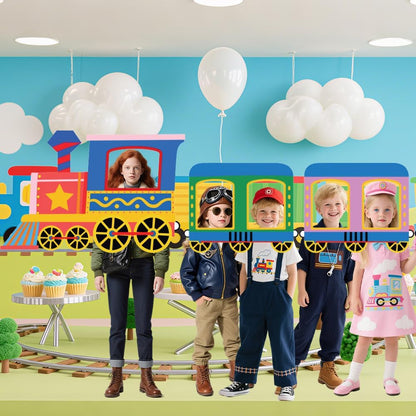WADORN Airplane Shaped Photo Prop Selfie Frame Party Banner, 6.7x2.9 Ft Large Aircraft Themed Photo Backdrop Plane Themed Background Banner Hanging Supplies for Aviation Airplane Party Supplies