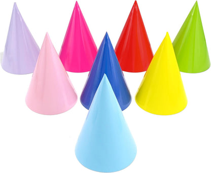CANREVEL Party Hats for Adults, Birthday Party Headwear Supplies, Cone Hats Bulk for Women Men