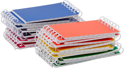 Mini Notepad Set - 24 Pack, 2.25 x 3.5 In, 6 Rainbow Colors - Bulk Pocket Journals for Party Favors & Classroom Rewards