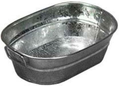 American Metalcraft MTUB63 Natural Galvanized Tub with Side Handle - 27 oz, 6-Inch