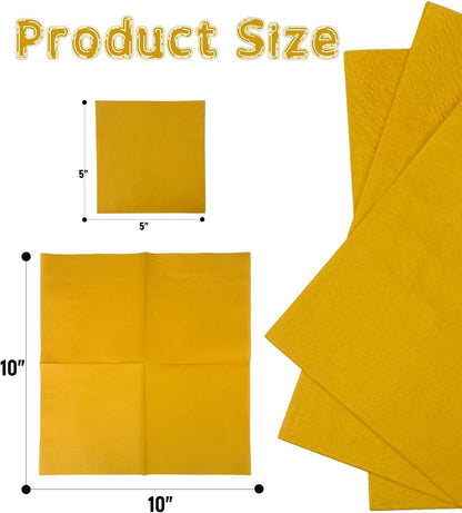 24 colors Cocktail Napkins 5 * 5inch disposable Beverage Napkin paper for Cocktail, Wedding, Dinner，Brithday Party Dessert Wine Paper Napkins（ 120 Count）
