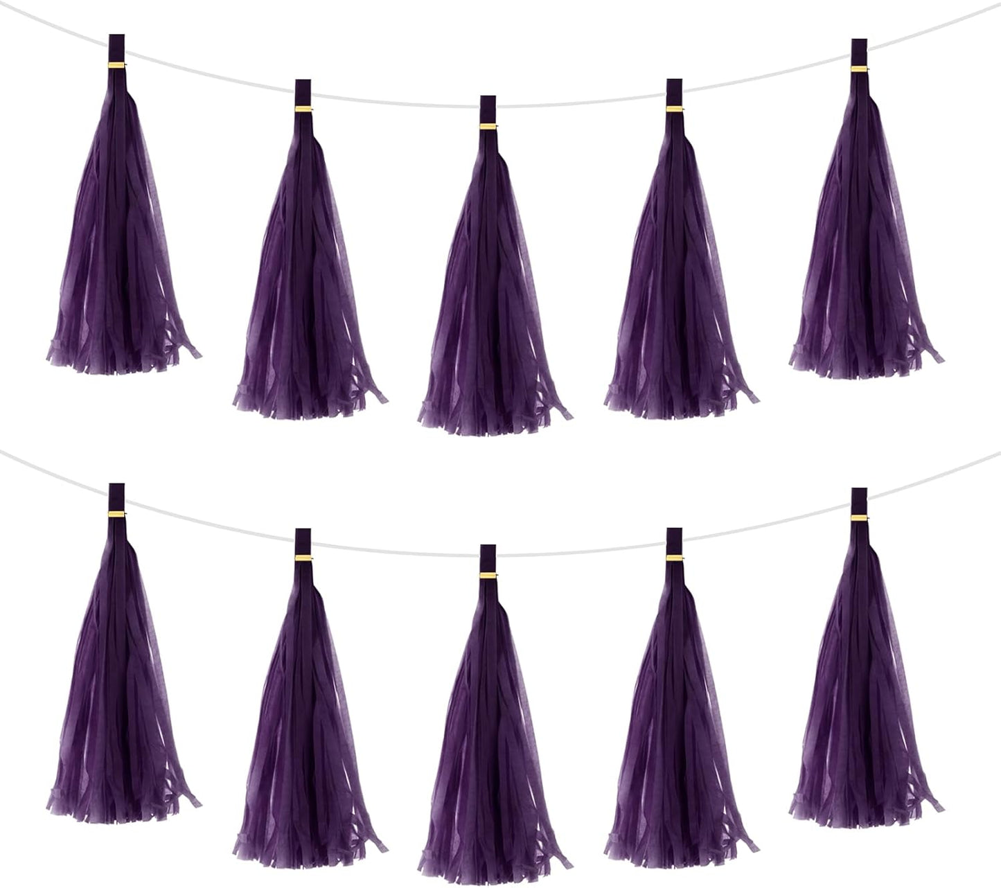 MECCANIXITY 20Pcs Light Blue Tassel Garland Banner with Rope Tissue Paper Tassels Party DIY Kits for Anniversary Wedding Birthday Party