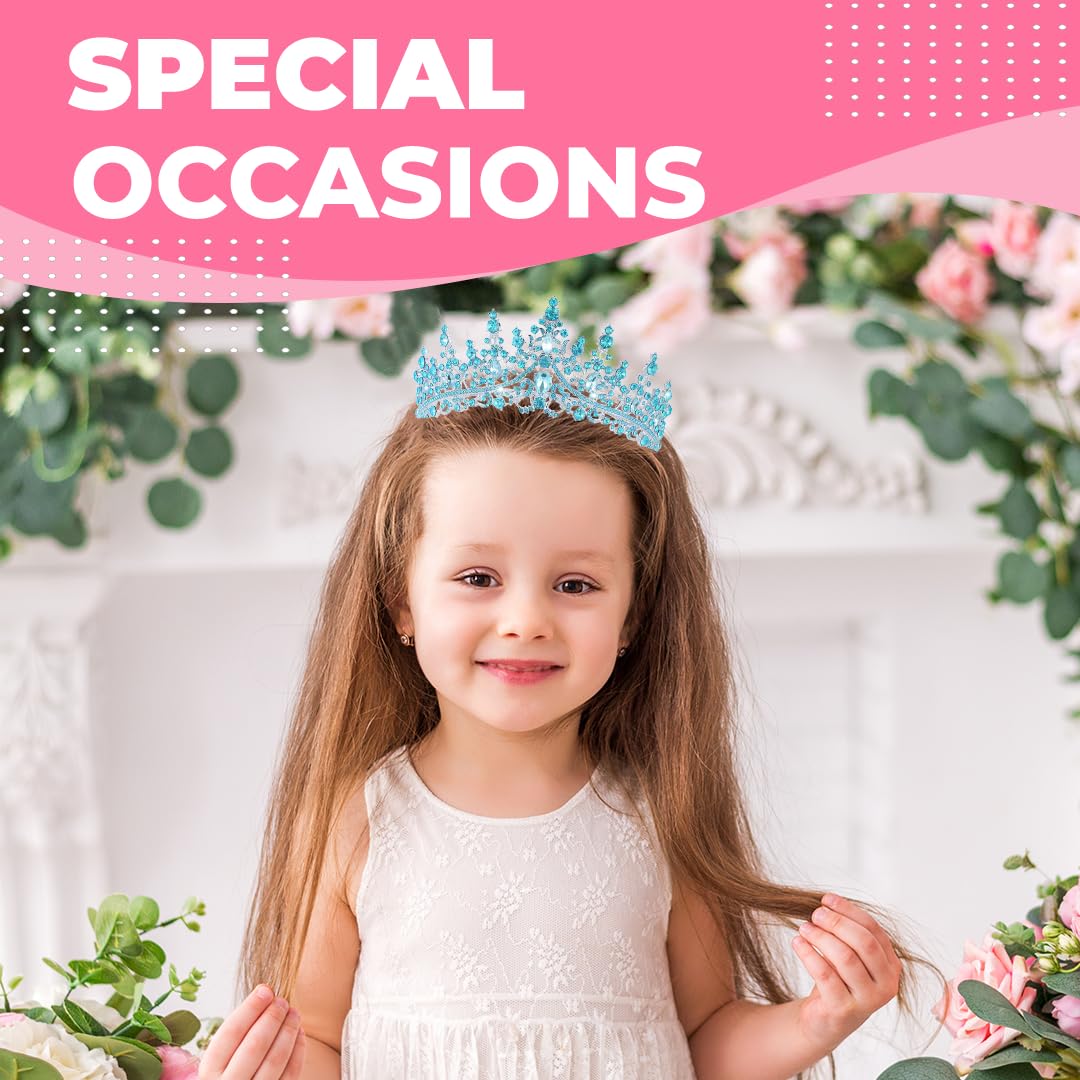 Birthday Tiara Crown with Sash for Women, Headband Hair Accessories for Wedding Party Costume