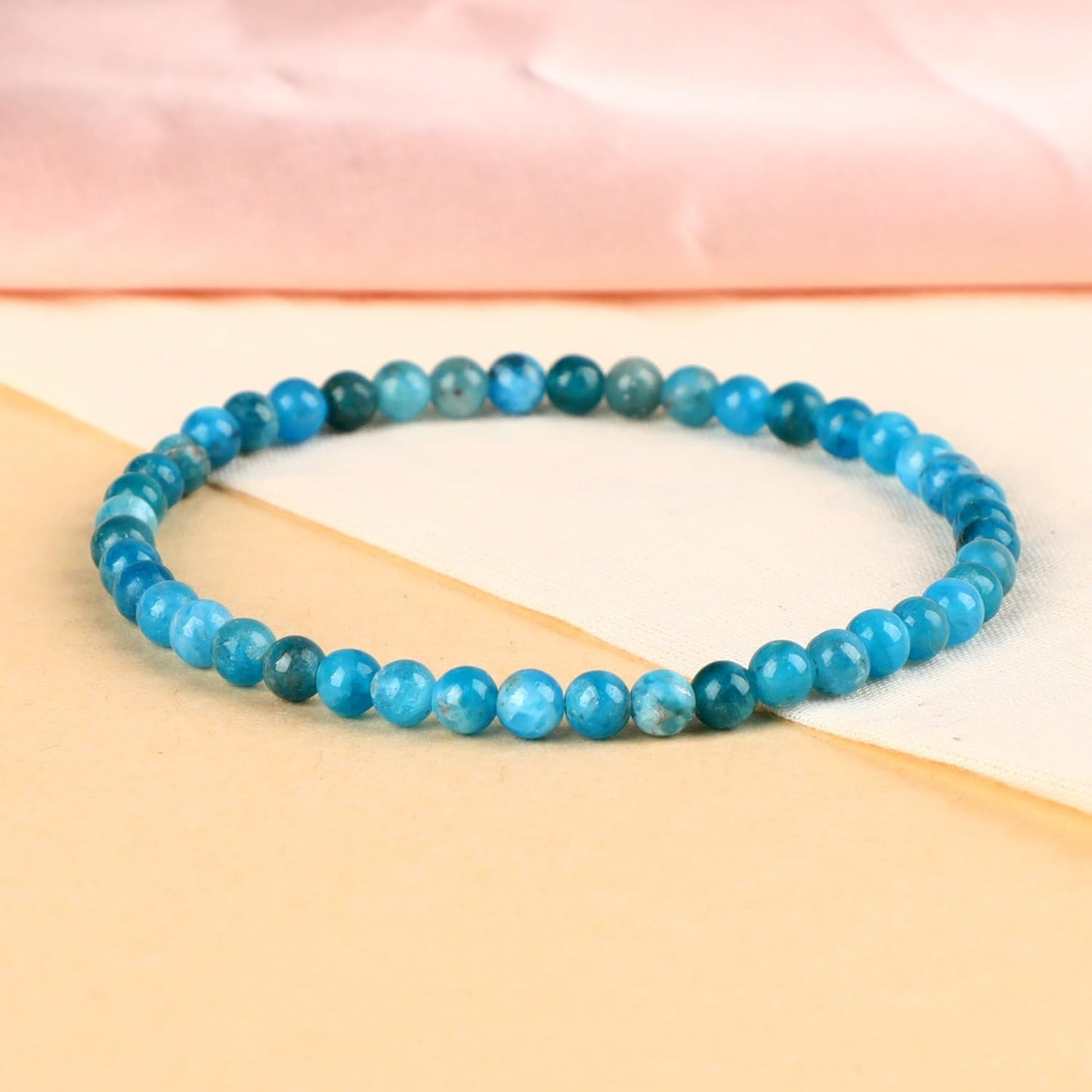 LPBeads Handmade Natural Gemstone Stretch Elastic Bracelet Healing Crystal Round Stone Beads Jewelry Gifts for Women Men