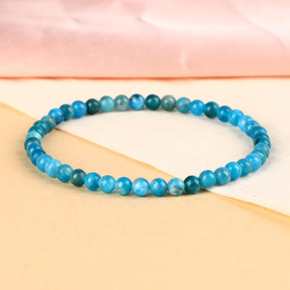 LPBeads Handmade Natural Gemstone Stretch Elastic Bracelet Healing Crystal Round Stone Beads Jewelry Gifts for Women Men