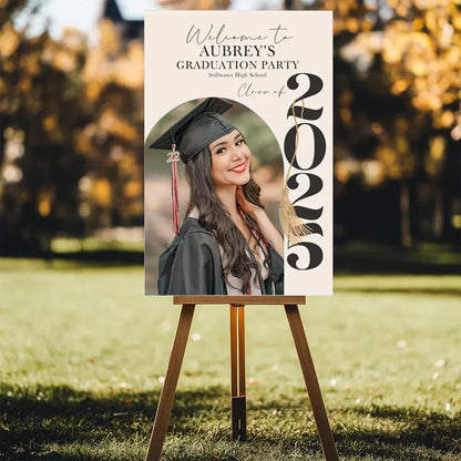 Graduation Party Welcome Sign, Photo Graduation Poster, Graduation Decorations, Grad Party Sign, Grad Welcome Sign, Graduation gift for best friend, Graduation gift for daughter, sister, brother - 1