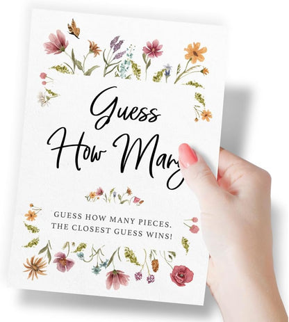 Printed Party Baby Shower Games for Girl – 4 Games and Activities for 30 Guests, Includes Bingo, Price is Right, Mommy or Daddy Trivia, and Storybook Title Guessing, Wildflower Baby in Bloom Design