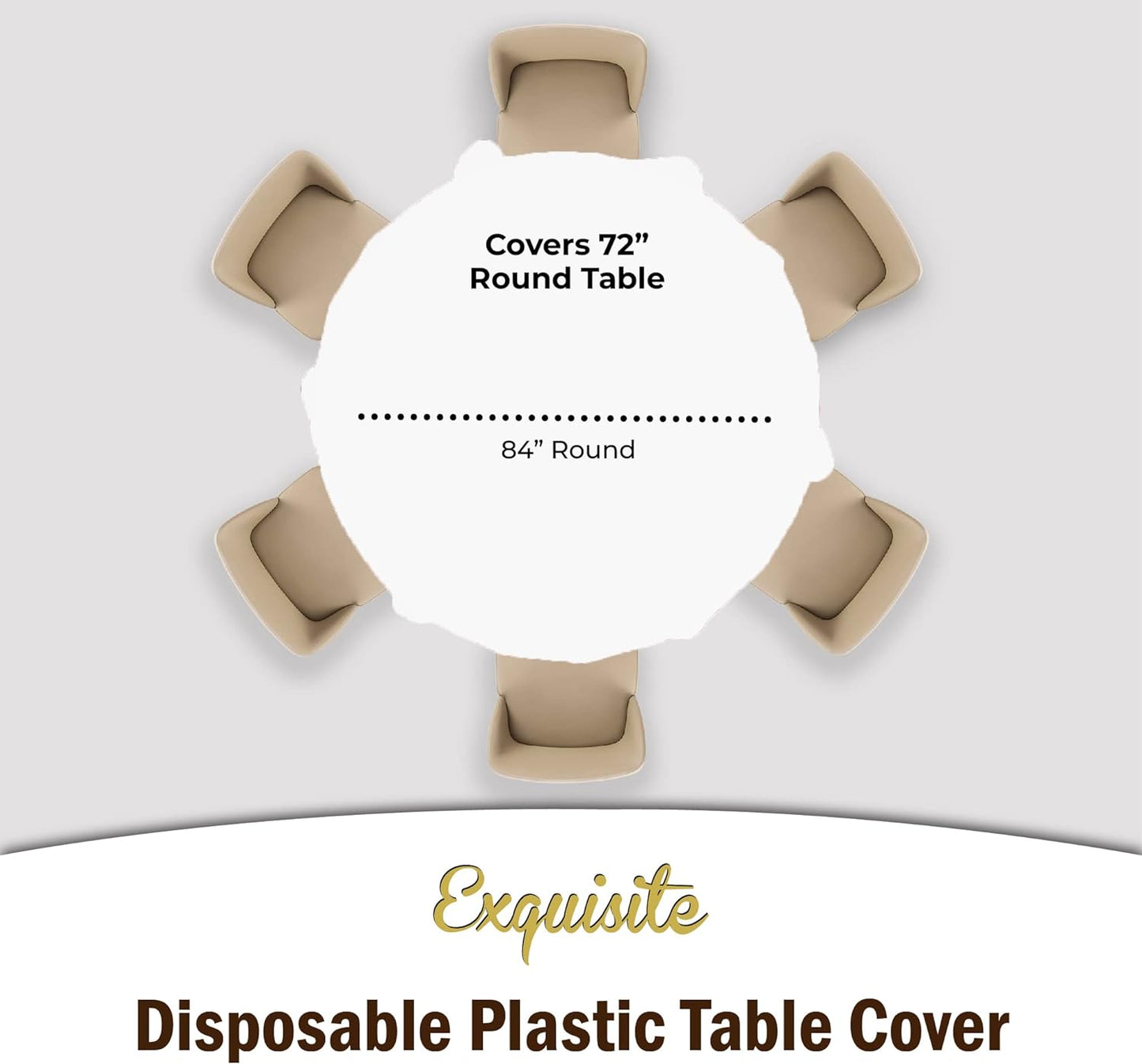 12-Pack Premium Plastic Tablecloth 54in. x 108in. Rectangle Table Cover - Dark Blue - Colors A