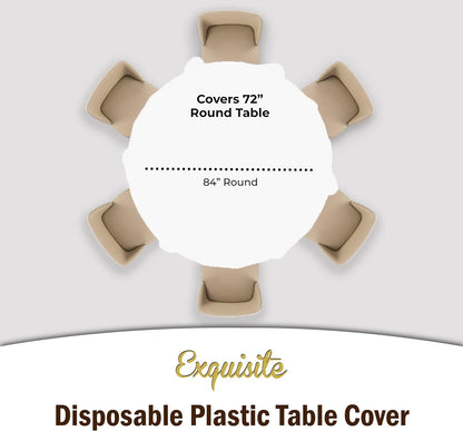12-Pack Premium Plastic Tablecloth 54in. x 108in. Rectangle Table Cover - Dark Blue - Colors A
