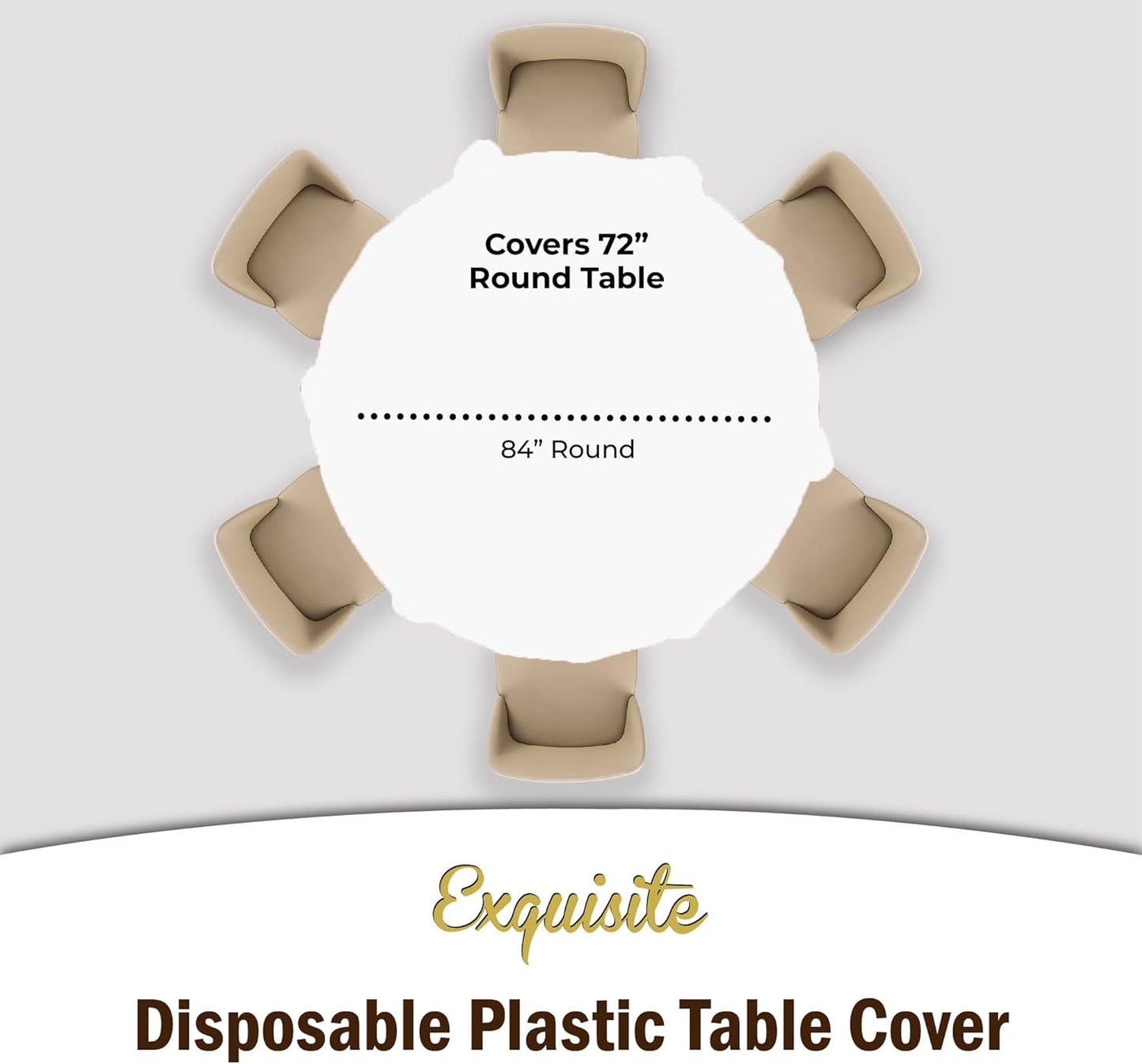Exquisite Party Solids 6-Pack Premium Plastic Tablecloth 54in. x 108in. Rectangle Plastic Table Cover - Navy