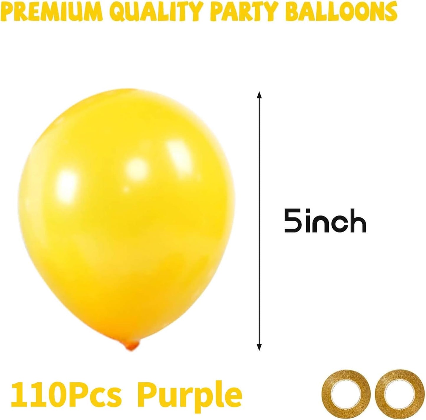 110pcs Black Balloon 12 inch, Black Latex Balloons for Birthday Party Baby Shower Wedding(with 2 Ribbons). - Colors B