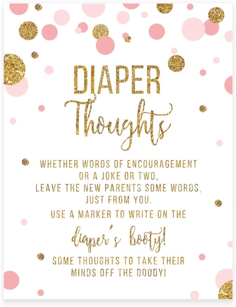 Andaz Press Blush Pink Gold Glitter Girl Baby Shower, Printable Table Tent Place Cards, 20-Pack, Seat Placement Cards Blank Place Cards For Table Settings Name Cards for Wedding, Graduation Food Cards - Colors B