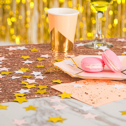 MOWO Glitter Five Stars Confetti Wedding Party Decor and Table Decor, 1.2’’ in Diameter (Glitter Gold,200pc)