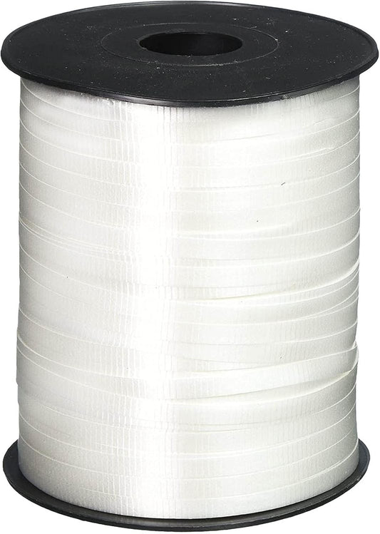 ZOOYOO 500 Yards White Crimped Curling Ribbon Balloon String Roll Balloon Curling Ribbon for Decoration Balloon Accessories
