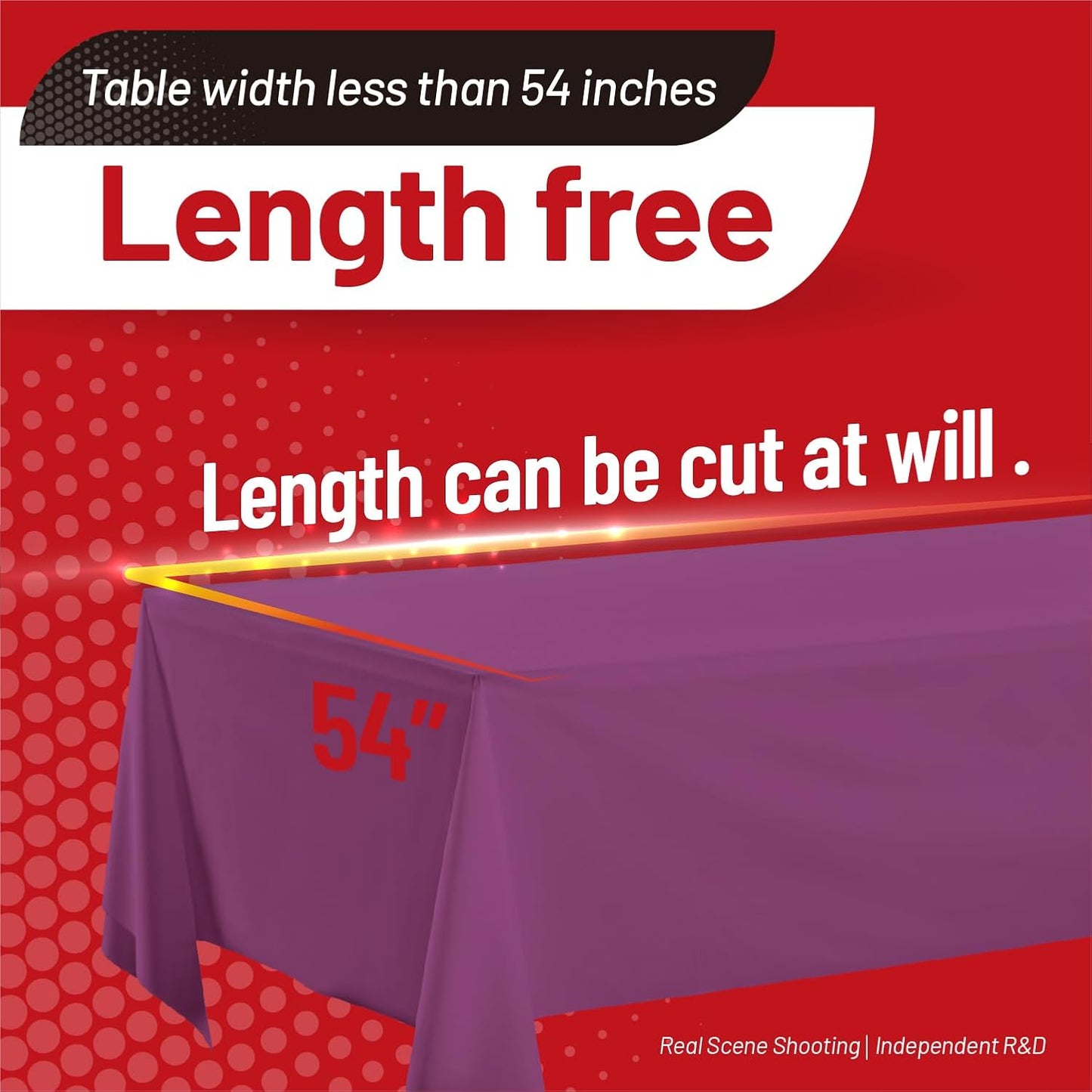 Plastic Table Cloth, 310 Ft X 54 in Disposable Tablecloth White Plastic Tablecloth with Any Cut Sliding Cutters Premium Table Cover Roll for Picnics, Parties, Birthdays, Weddings