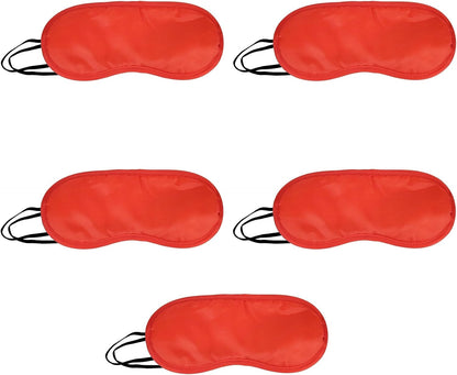 5 Pack Eye Sleep Masks, Sleep Covering, Eye Blinderfold for Sleeping,Travel, Party Games, Supply (Pink)