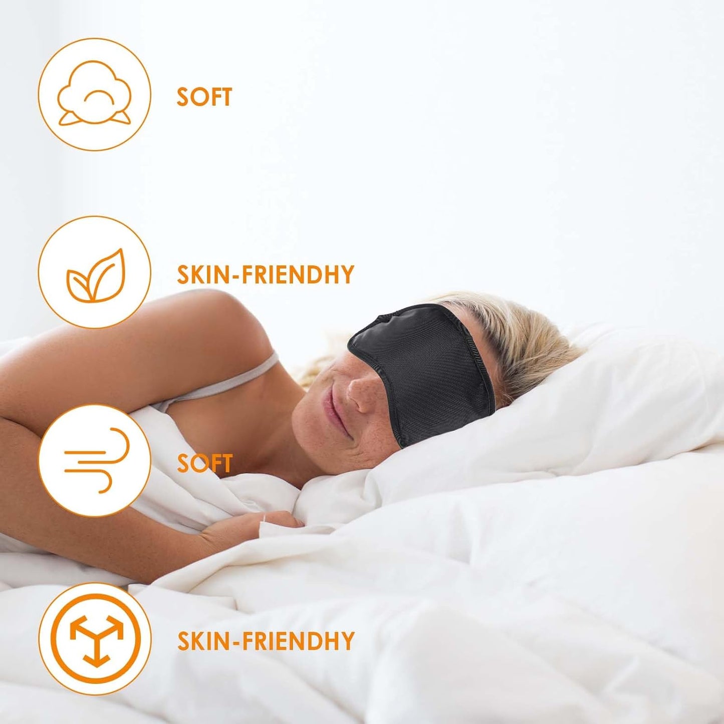 12Pcs Blindfolds for Party Games, Blackout Sleep Mask for Travel, Blindfold Silk Eye Mask with Straps, Soft Breathable Eye Covers for Sleeping Side Sleeper(Black)