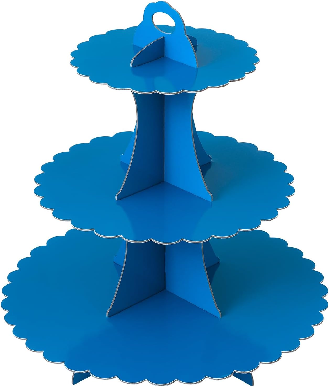Soleebee 3-Tier Cupcake Stand, Cardboard Cupcake Tower, Dessert Cup Cake Stand Tower for Birthday Wedding Party Decoration, Cupcake Tier Stand 1 Set (Black)