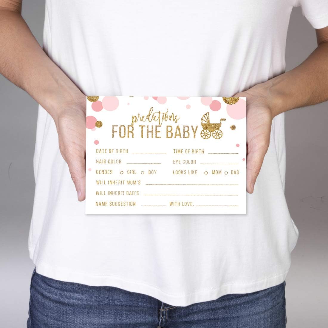 Andaz Press Blush Pink Gold Glitter Girl Baby Shower, Printable Table Tent Place Cards, 20-Pack, Seat Placement Cards Blank Place Cards For Table Settings Name Cards for Wedding, Graduation Food Cards - Colors A