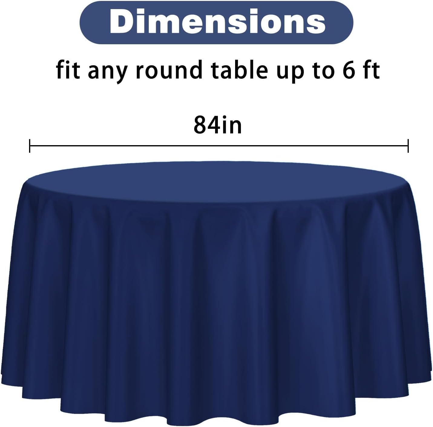 Kopokita 2PCS Black Plastic Tablecloths 54 x 108 Inch, Disposable Table Cloths Rectangle Party Table Covers