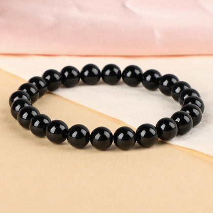 LPBeads Handmade Natural Gemstone Stretch Elastic Bracelet Healing Crystal Round Stone Beads Jewelry Gifts for Women Men