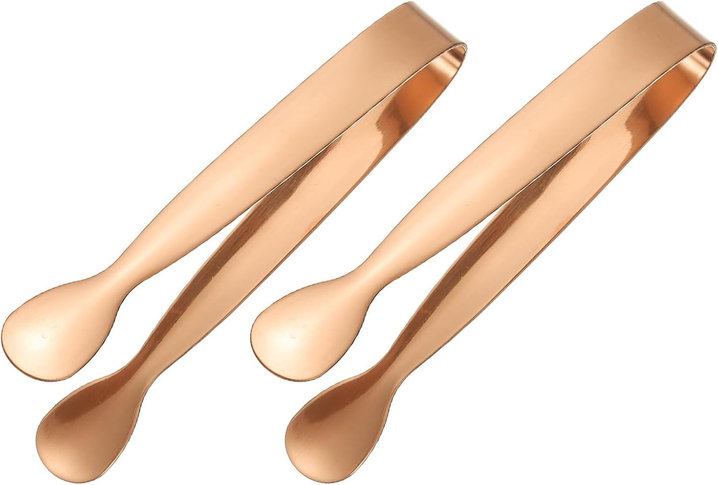 uxcell 2 Pcs Mini Serving Tongs, 4.3 Inch Kitchen Tong Stainless Steel Small Buffet Tongs Ice Sugar Tong for Serving Charcuterie Dessert Party Tea Party Bar Coffee, Gold