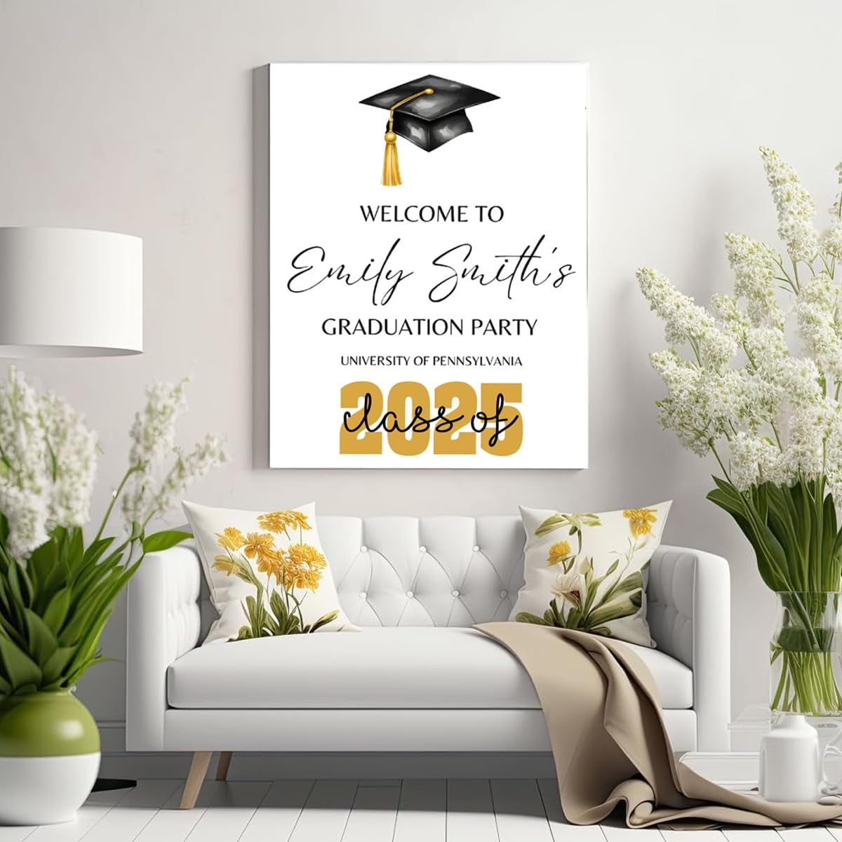 Graduation Party Welcome Sign, Photo Graduation Poster, Graduation Decorations, Grad Party Sign, Grad Welcome Sign, Graduation gift for best friend, Graduation gift for daughter, sister, brother - 1