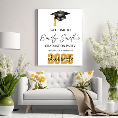 Graduation Party Welcome Sign, Photo Graduation Poster, Graduation Decorations, Grad Party Sign, Grad Welcome Sign, Graduation gift for best friend, Graduation gift for daughter, sister, brother - 1