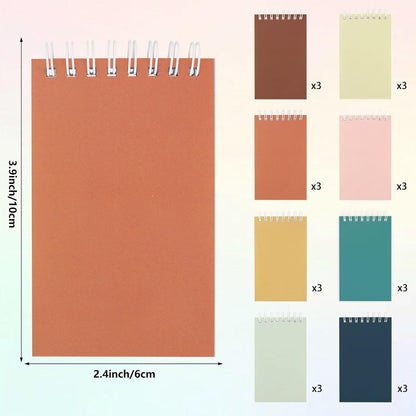 24 Pcs Mini Notebook Party Favor Small Pocket Notebook Colorful Shiny Cover Notebooks Small Spiral Notepad Memo Note Pads for Work Home Office School Classroom Supplies