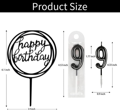 10-Piece Number Birthday Candles - Glitter Cake Toppers for Birthday & Wedding Parties