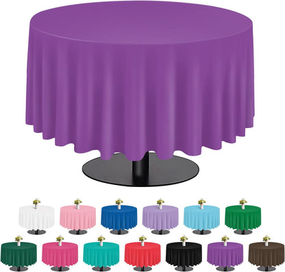 tujol Royal Blue 6 Pack Plastic Table Cloth 54" x 108", Disposable Tablecloths Rectangle Table Cover, Plastic Tablecloths for Parties