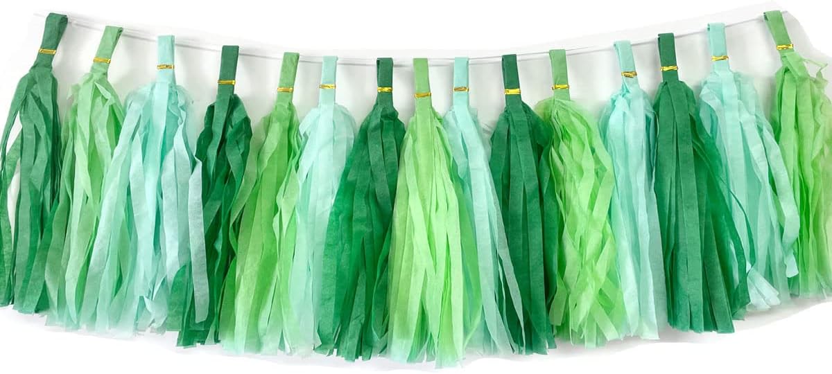 30pcs Paper Tassels Garland Banner Tissue Paper Tassel DIY Hanging Paper Decorations Party Tassel Garland Decor Baby Shower Nursery Wedding Festival Baby Shower Decoration(30, White)