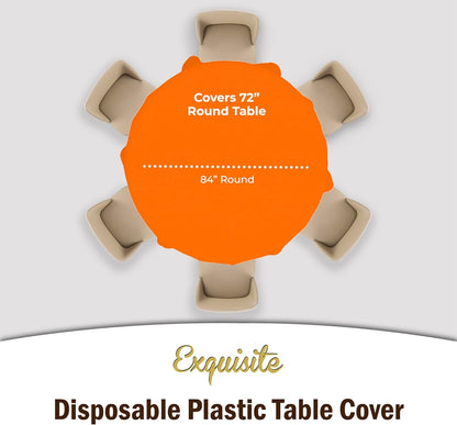 12-Pack Premium Plastic Tablecloth 54in. x 108in. Rectangle Table Cover - Dark Blue - Colors B