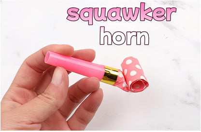 30-Pack Colorful Party Blowouts Noise Makers - Squawker Horns for Birthday, Wedding, New Year, Graduation - Fun Creative Toy Whistles with Automatic Roll-Out & Durable Material (Random Colors)