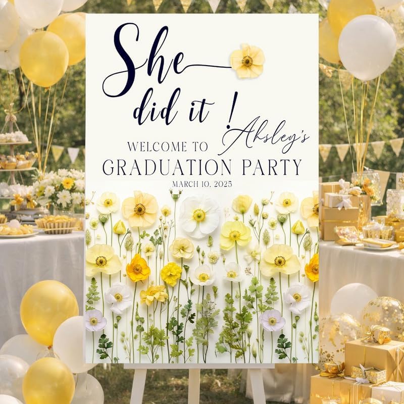 Personalized 2026 Graduation Party Welcome Sign, Minimalist Grads Decor, Class of 2026 Graduation Party Poster, Custom Graduation Party Sign, Congrats Grad Decorations Design 2