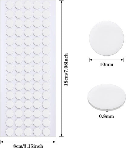 JANYUN 140 Pieces Adhesive Dots,Removable Round Putty Clear Tack No Trace Small Tape Stickers for Wall Hanging Festival Poster Office Party Decoration Picture Crafts