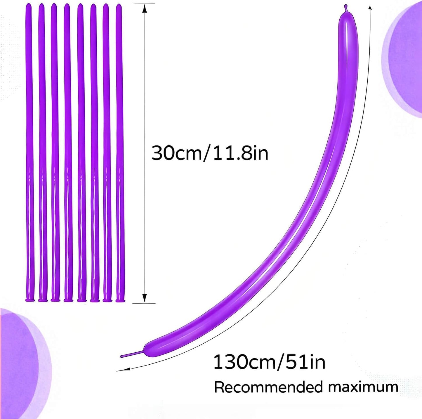 260 Clear Long Balloons for Animals, Thickening Skinny Latex Twisting for Arch Modeling Magic Clown Birthday Wedding Party Decorations 100pcs