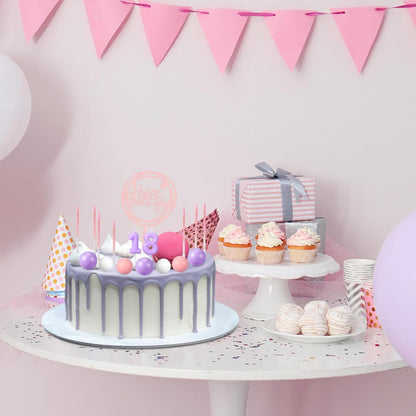 Yerliker 34 Pcs Happy Birthday Cake Toppers Decorations Birthday Candles DIY Cake Decor for Men Women Wedding Anniversary(Gold)
