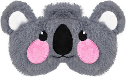 Christmas Reindeer Sleep Mask Cute Antler Eye Masks Sleeping Soft Plush Cartoon Blindfold Funny Animal Eye Cover Xmas Presents for Women Men (Xmas Reindeer,Brown)