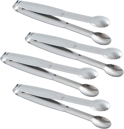 MSY BIGSUNNY Durable Stainless Steel Ice Tongs, 7 inch Sugar Cube Serving Tongs, Set of 2