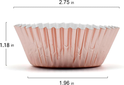 200 Pcs Gold Foil Cupcake Liners Standard Baking Cups Muffin Paper Cases