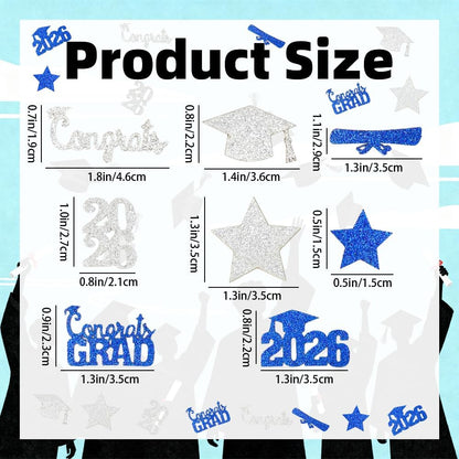 Black Gold Graduation Confetti Class of 2026 Black Graduation Cap, 200Pcs Glitter Stars Confetti Sprinkles, Table Congrats Grad Confetti for Graduation Party Table Decorations